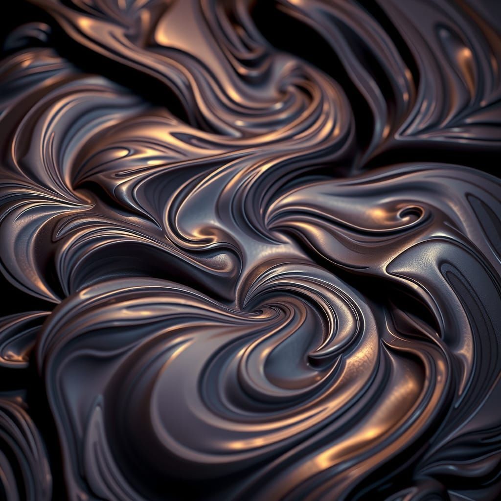 Luxurious Dark Chocolate in Futuristic Style