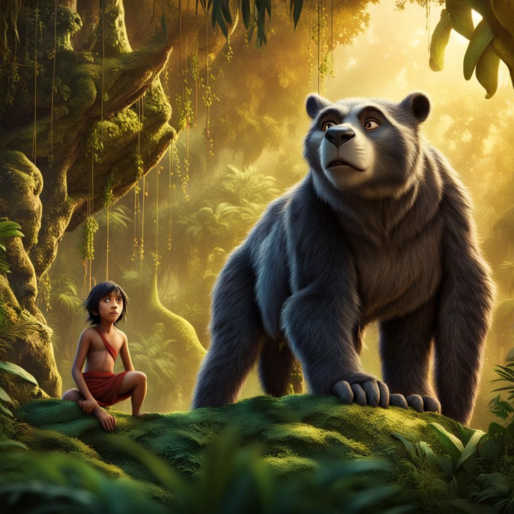 The Jungle Book: 3D Digital Art Movie Poster