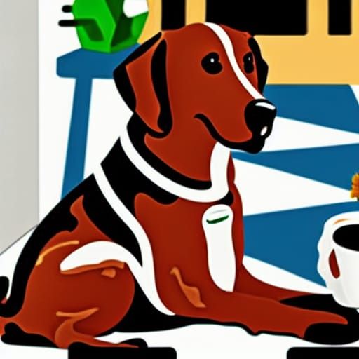 Dog Waits for Code: Humorous Programming Scene