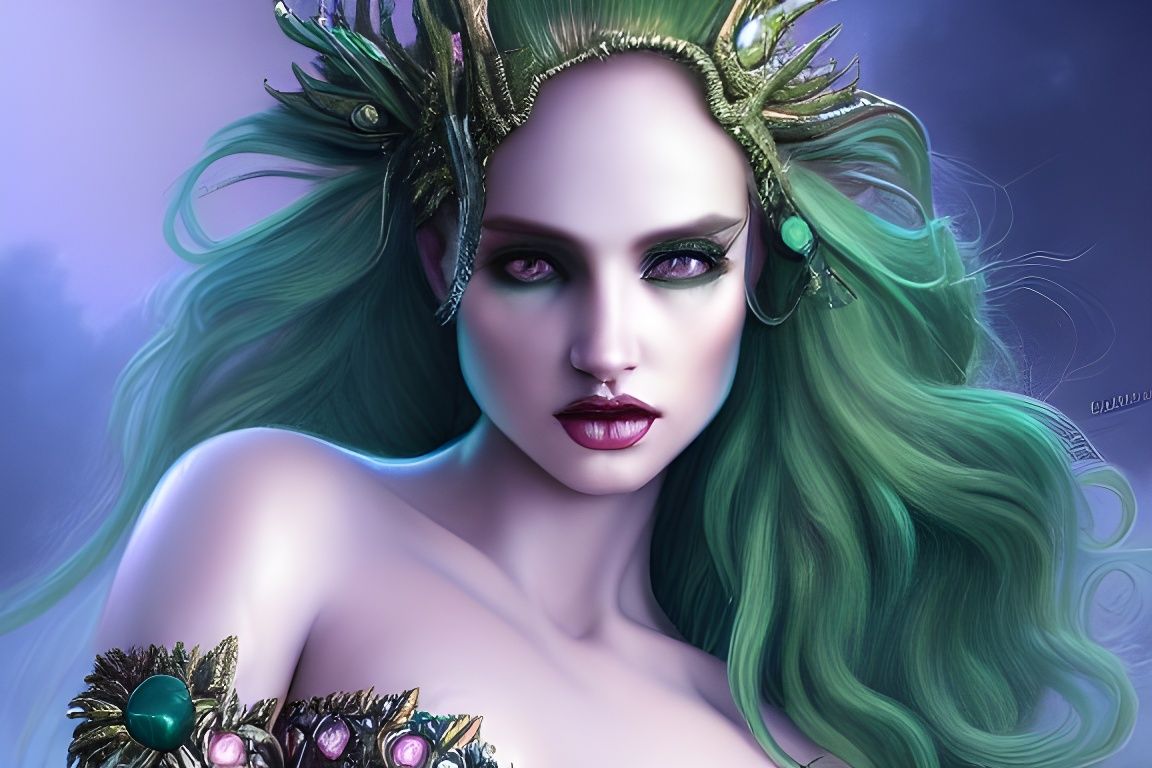 Crystalline Siren: Hyperdetailed Princesscore Digital Art