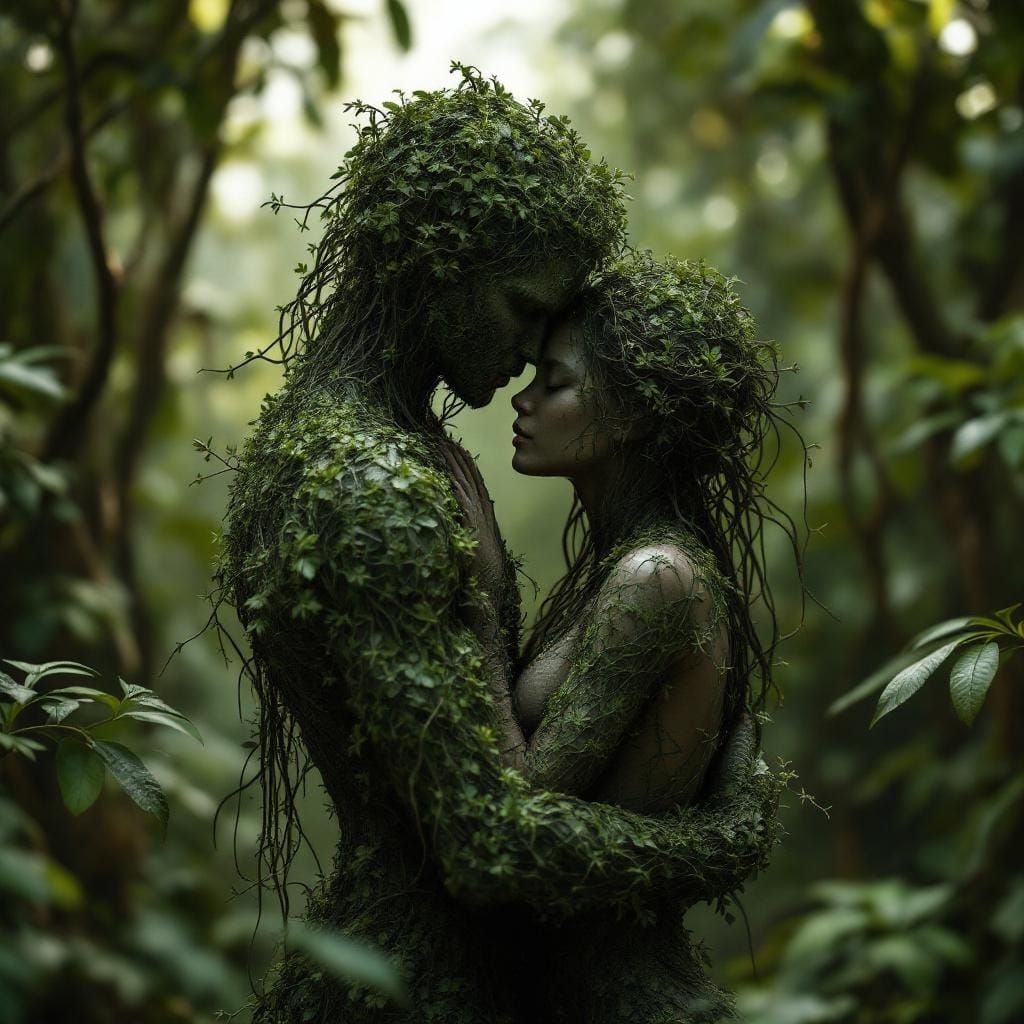 Ethereal Jungle Embrace in Physically Based Rendering