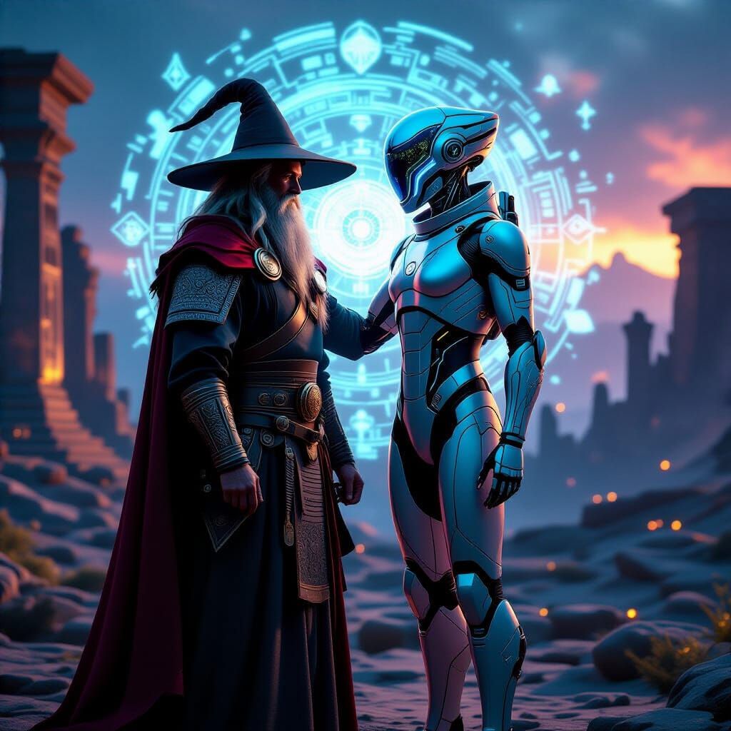 Heroic Figure: Wizard, Viking, Samurai, Pharaoh Meets Cyborg...