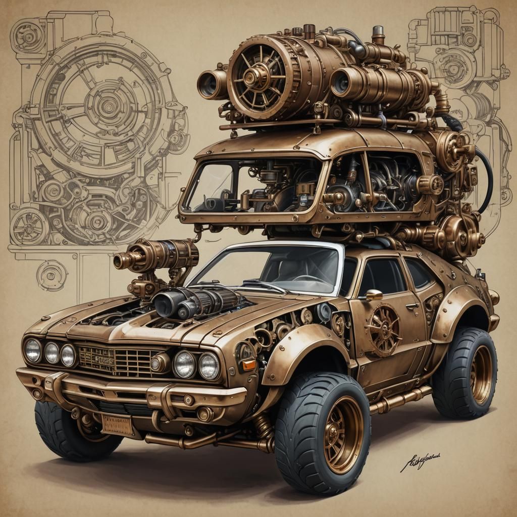 Steampunk AMC Gremlin Time Machine