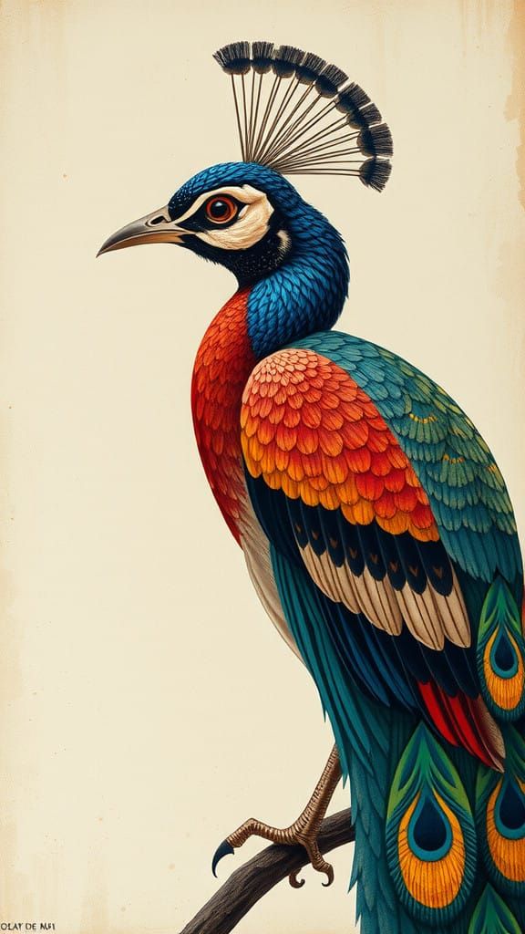 Elegant Bird in Vertical Composition