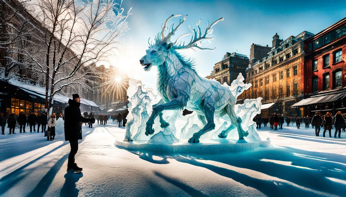 Animated Ice Sculptures in Fantasy Art Style