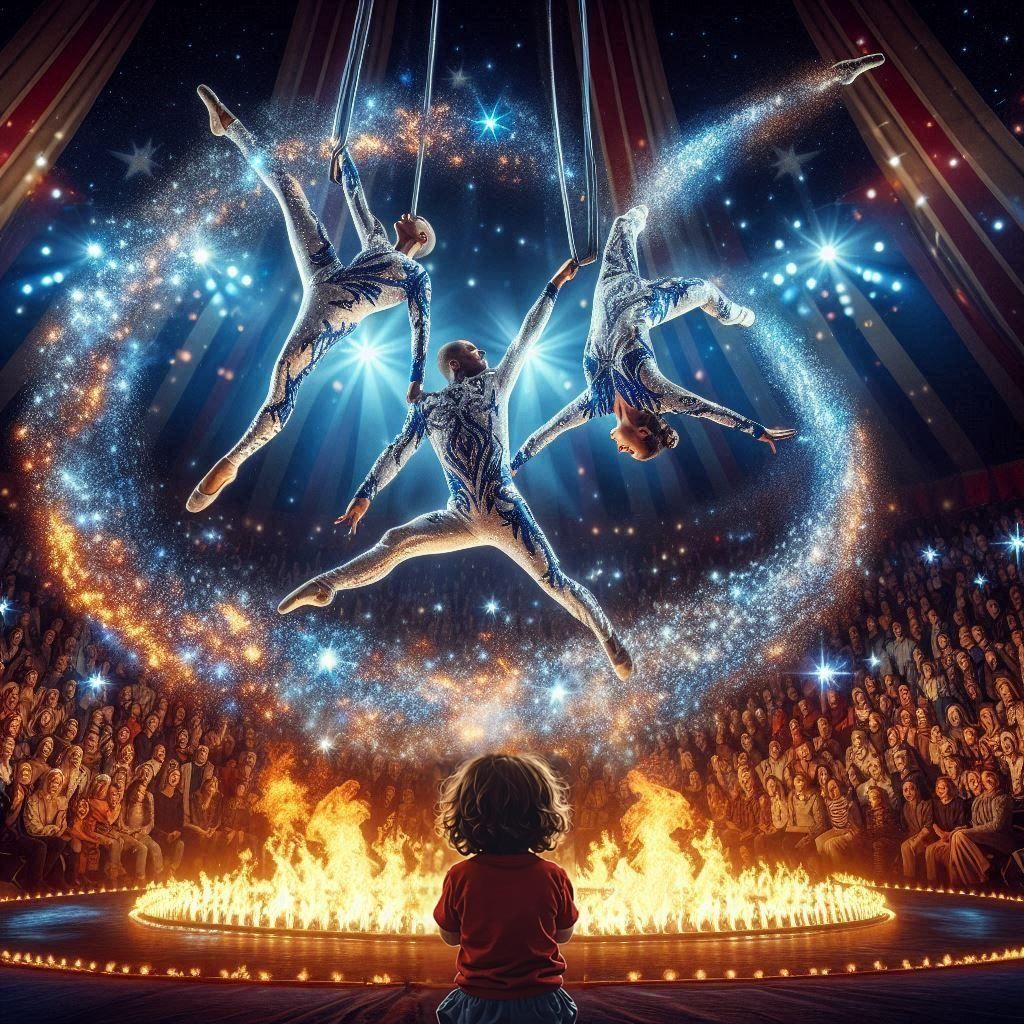 A Young Child Watches the Circus from the Ground