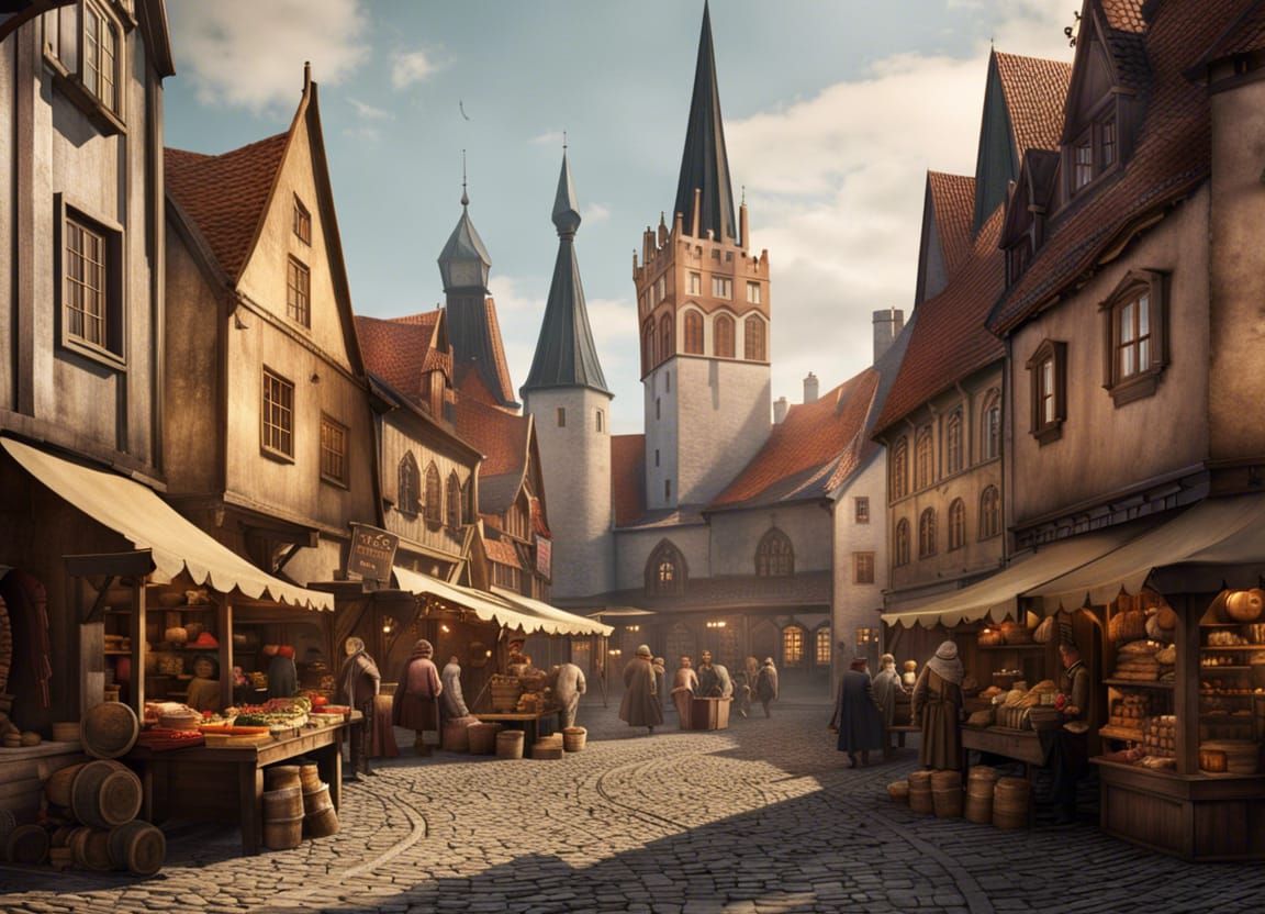 Medieval Market place of the Tallinn old town.