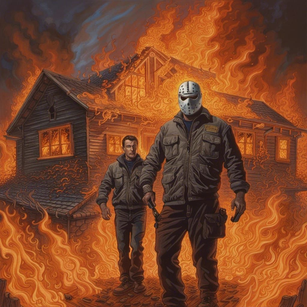 Fire at Camp Crystal Lake