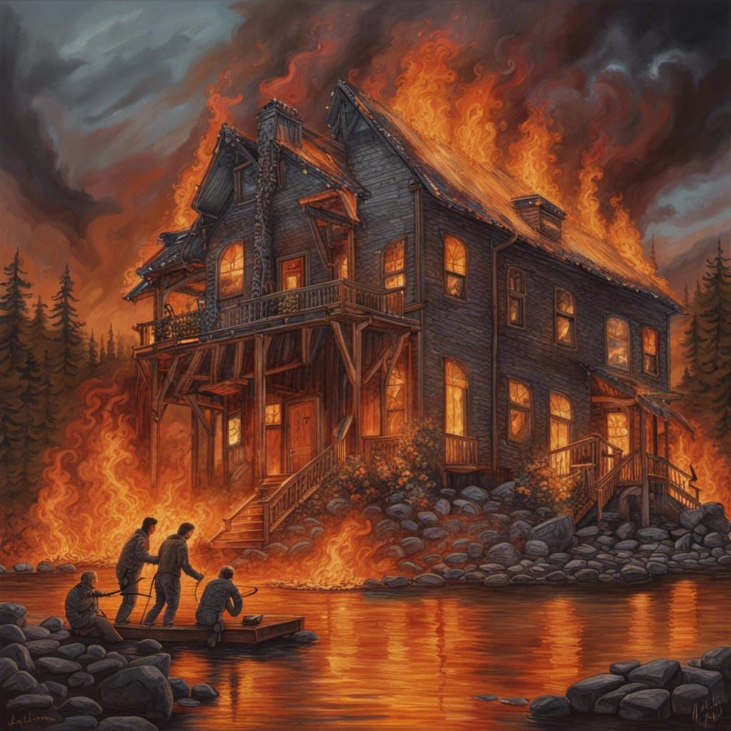 Fire at Camp Crystal lake