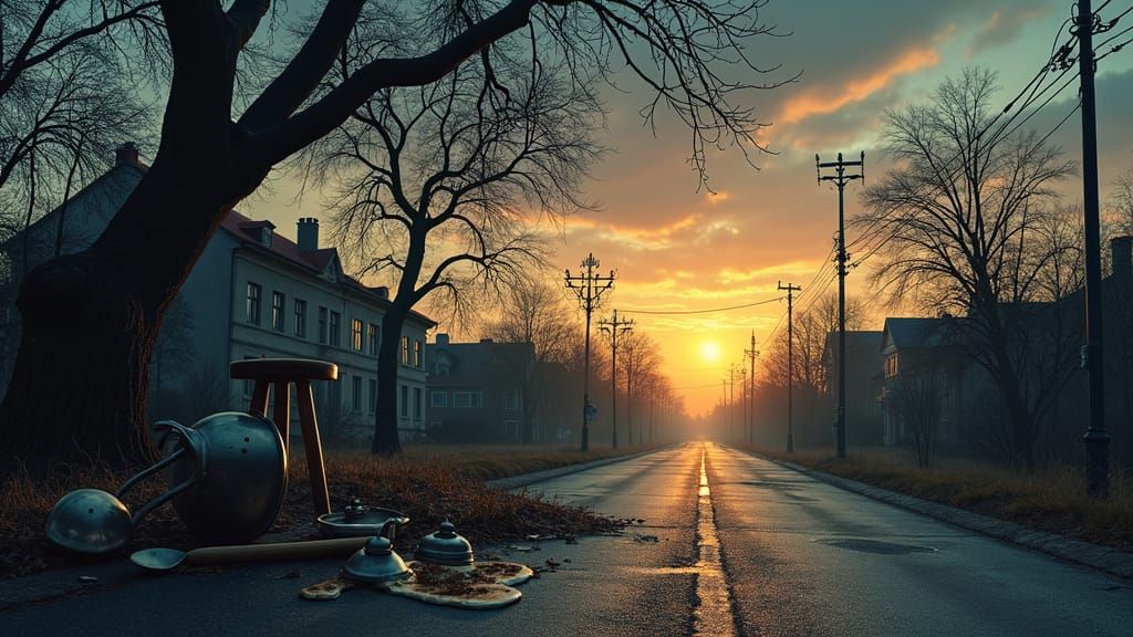 Surrealist Dreamscape with Melting Utensils in a Surrealist ...