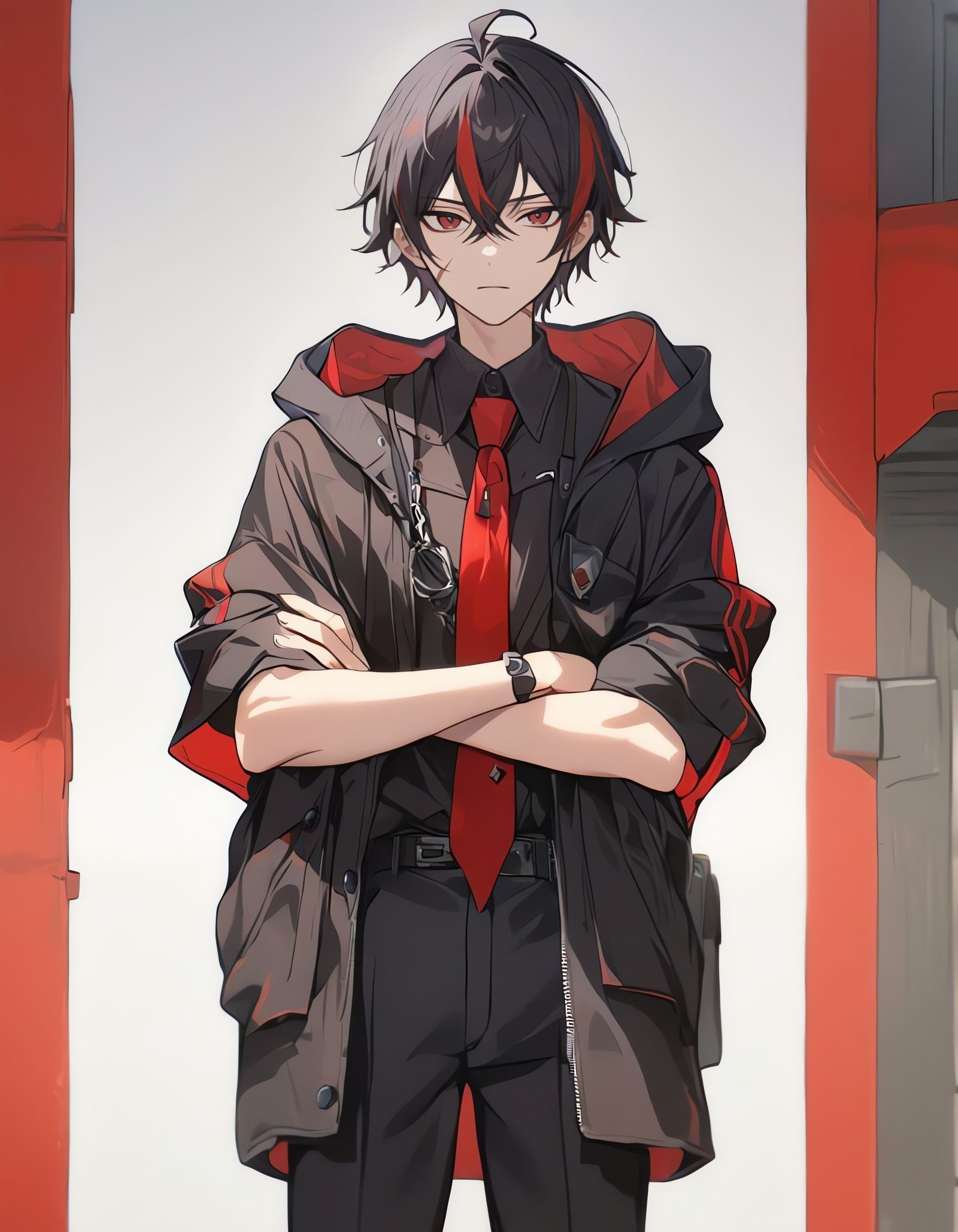 Solo Boy with Red Accents and Cowboy Flair