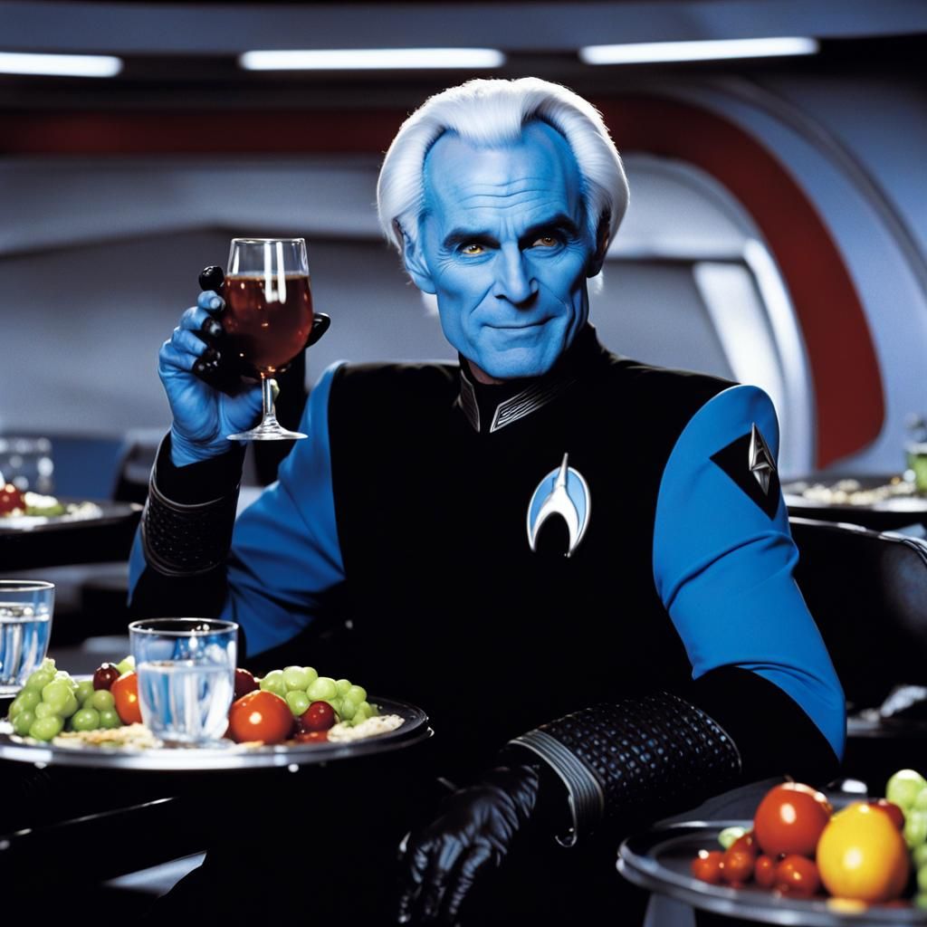 Andorian Commander Shran on the Starship Enterprise