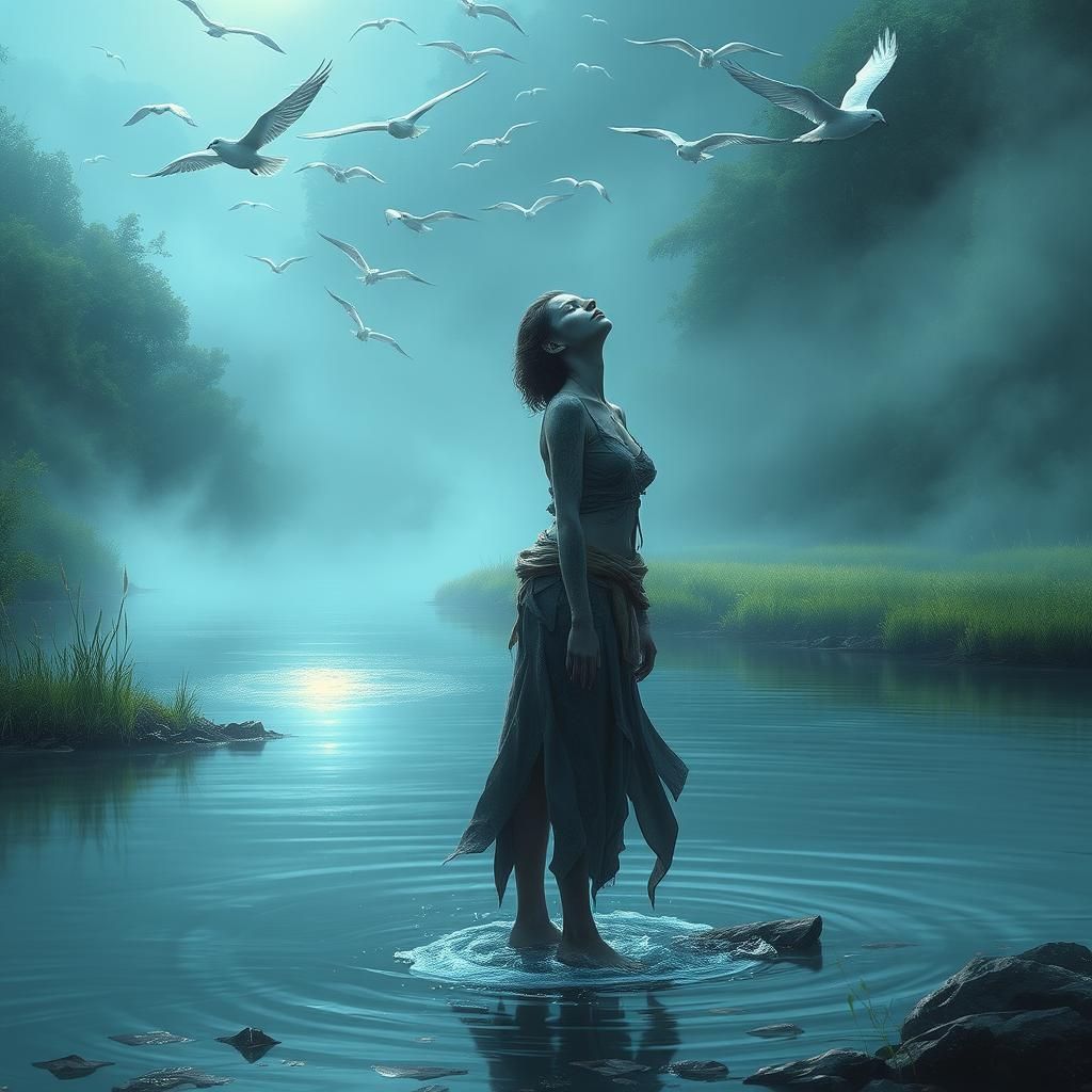 Tranquil River Cleansing: A Mystical Journey