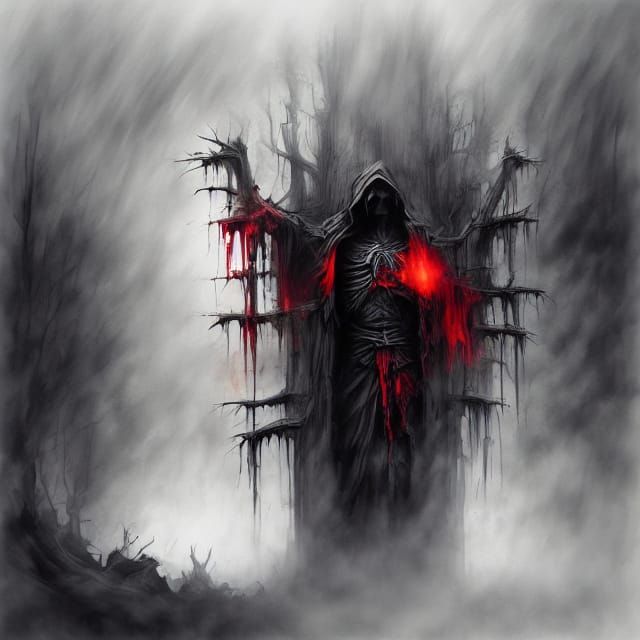 Ominous Dragon-Sandworm-Beetle Creature Emerges from Dark Fo...