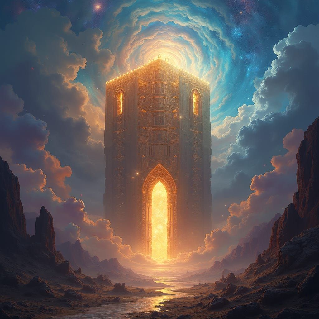 Cosmic Chaos and Golden Castle in Swirling Colors