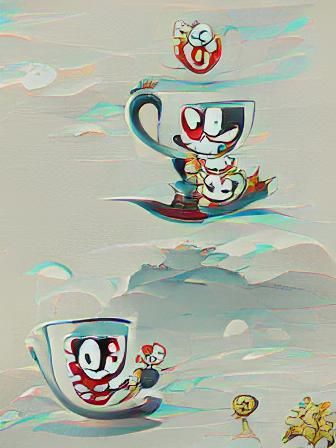 Cuphead Cartoon Character in 1930s Animation Style