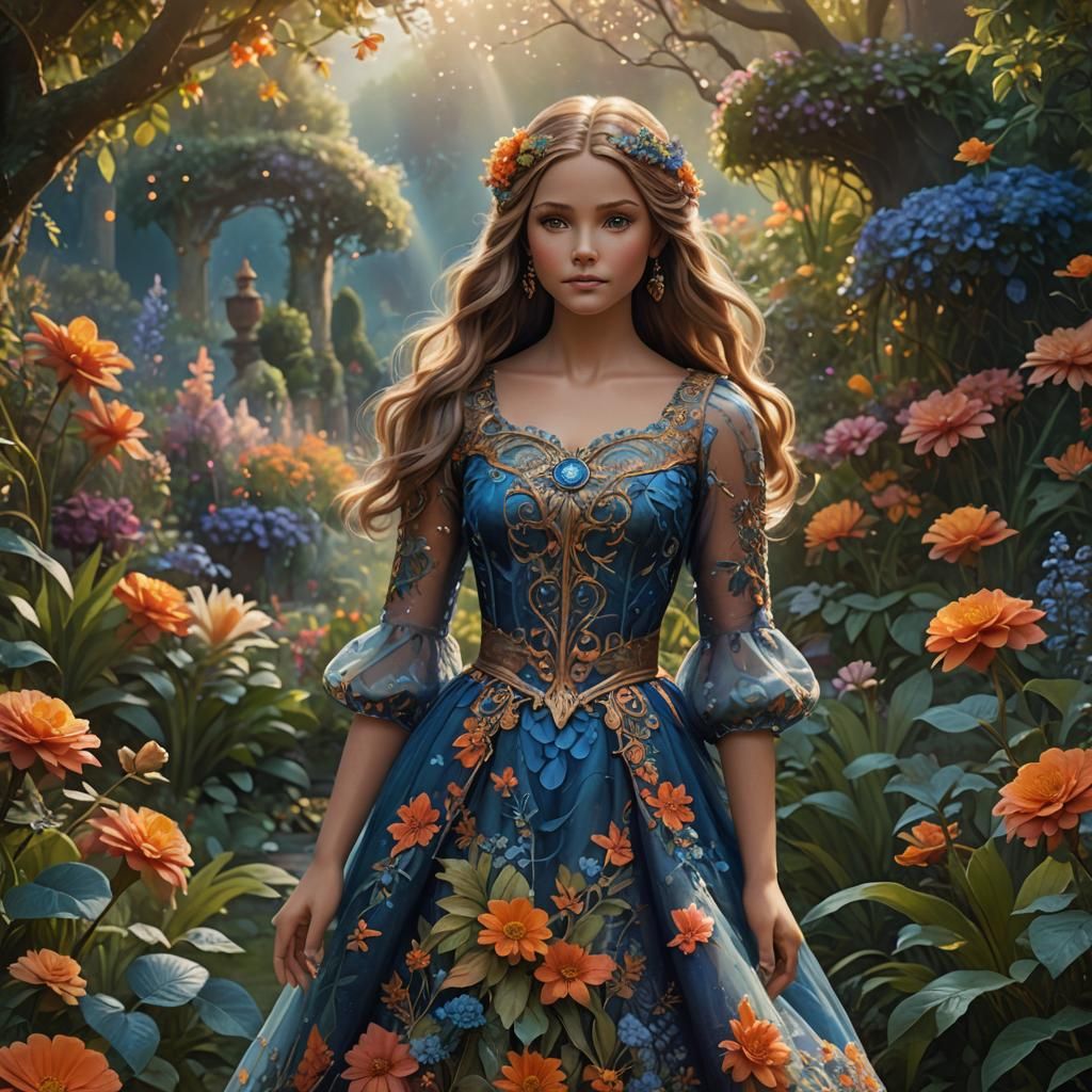 Girl in Garden: Detailed Matte Painting in Unreal Engine