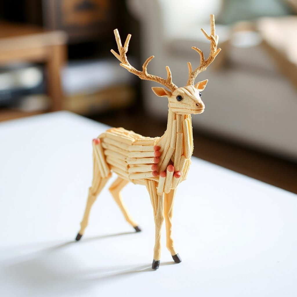 Matchstick Deer: A Fragile Composition