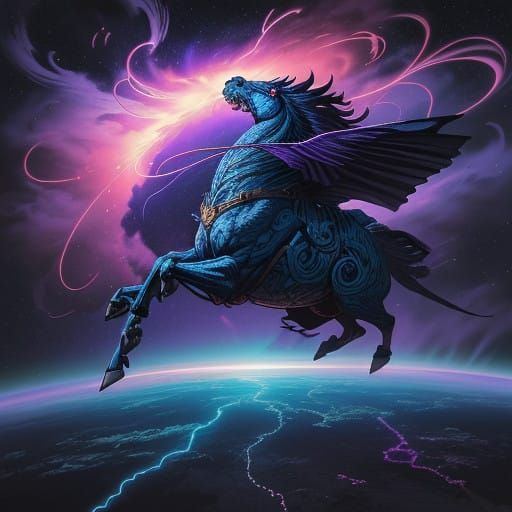 Cosmic Fist in Vibrant, Iridescent Hues