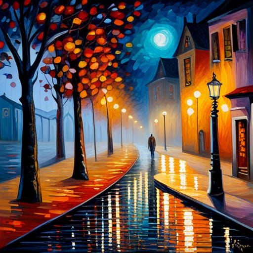 Cute Halloween in Expressionist Impasto Style