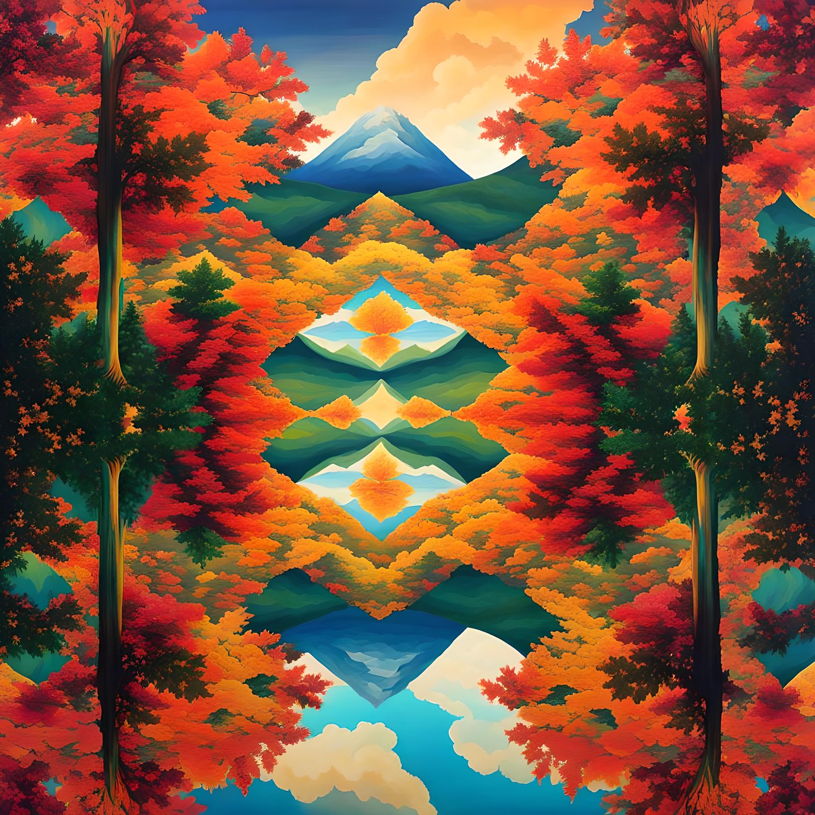 Kaleidoscopic landscape, masterpiece