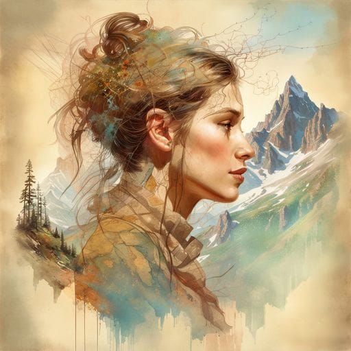 Intriguing Double Exposure Portrait