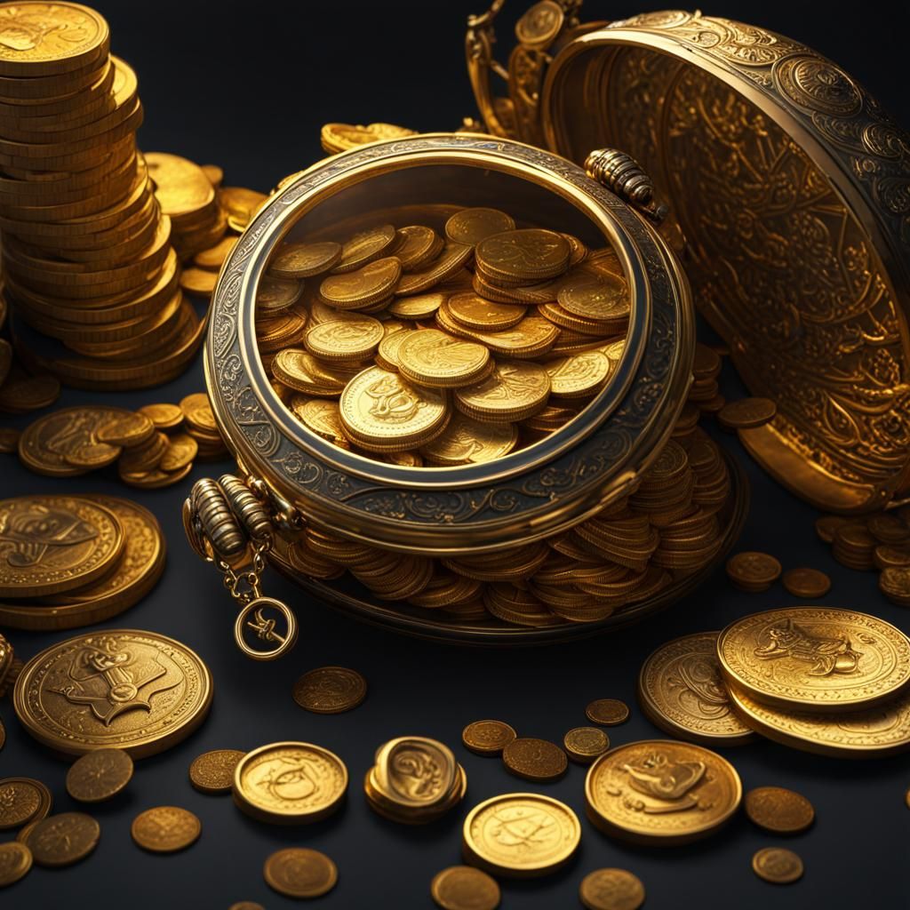 Pirate's Treasure: Gold Coins and Untold Wealth