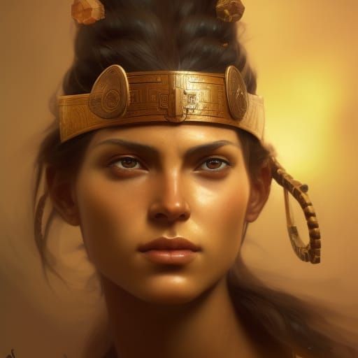 Bronze Age Warrior Portrait in Hyperdetailed Style