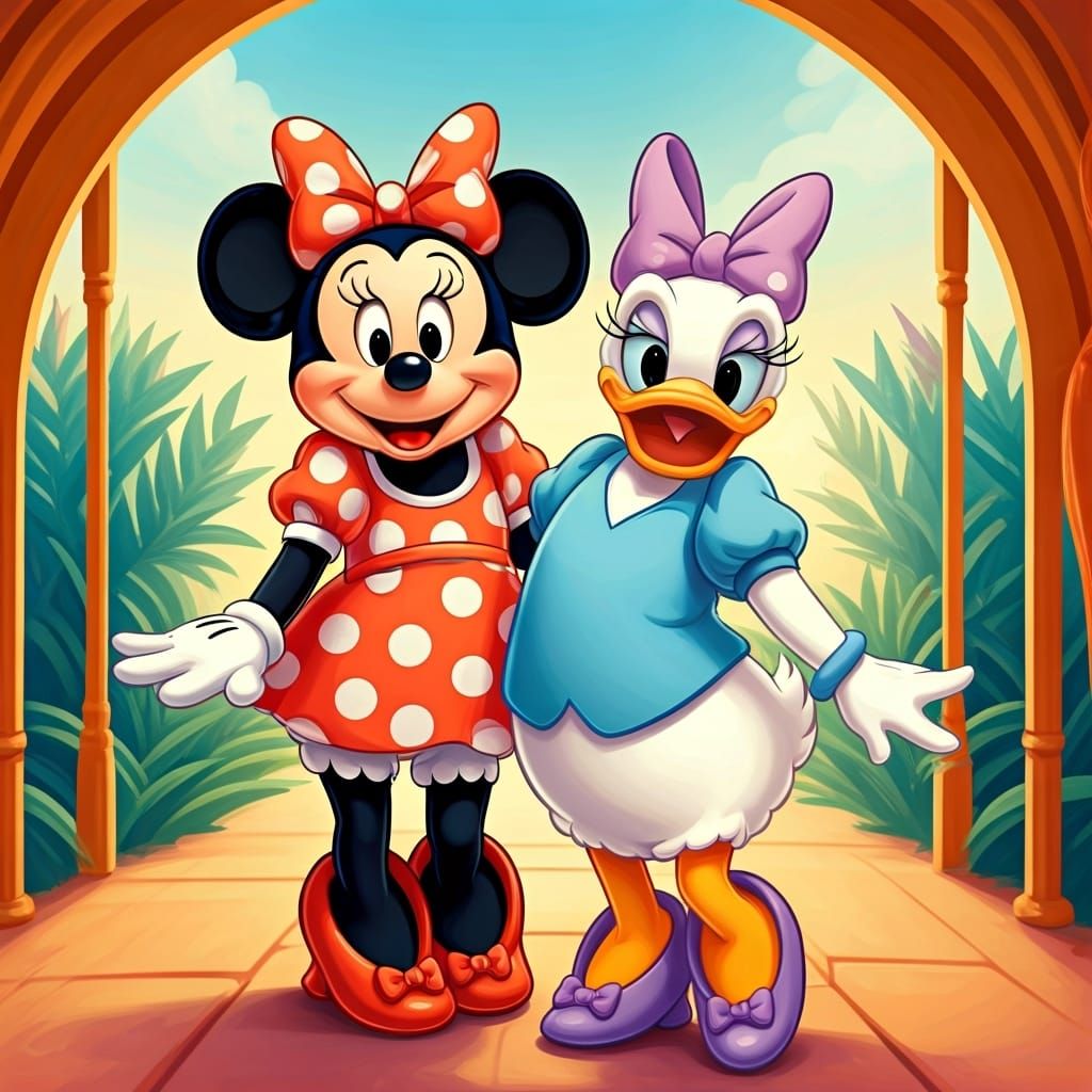 Minnie and Daisy: Polka Dots and Playful Textures