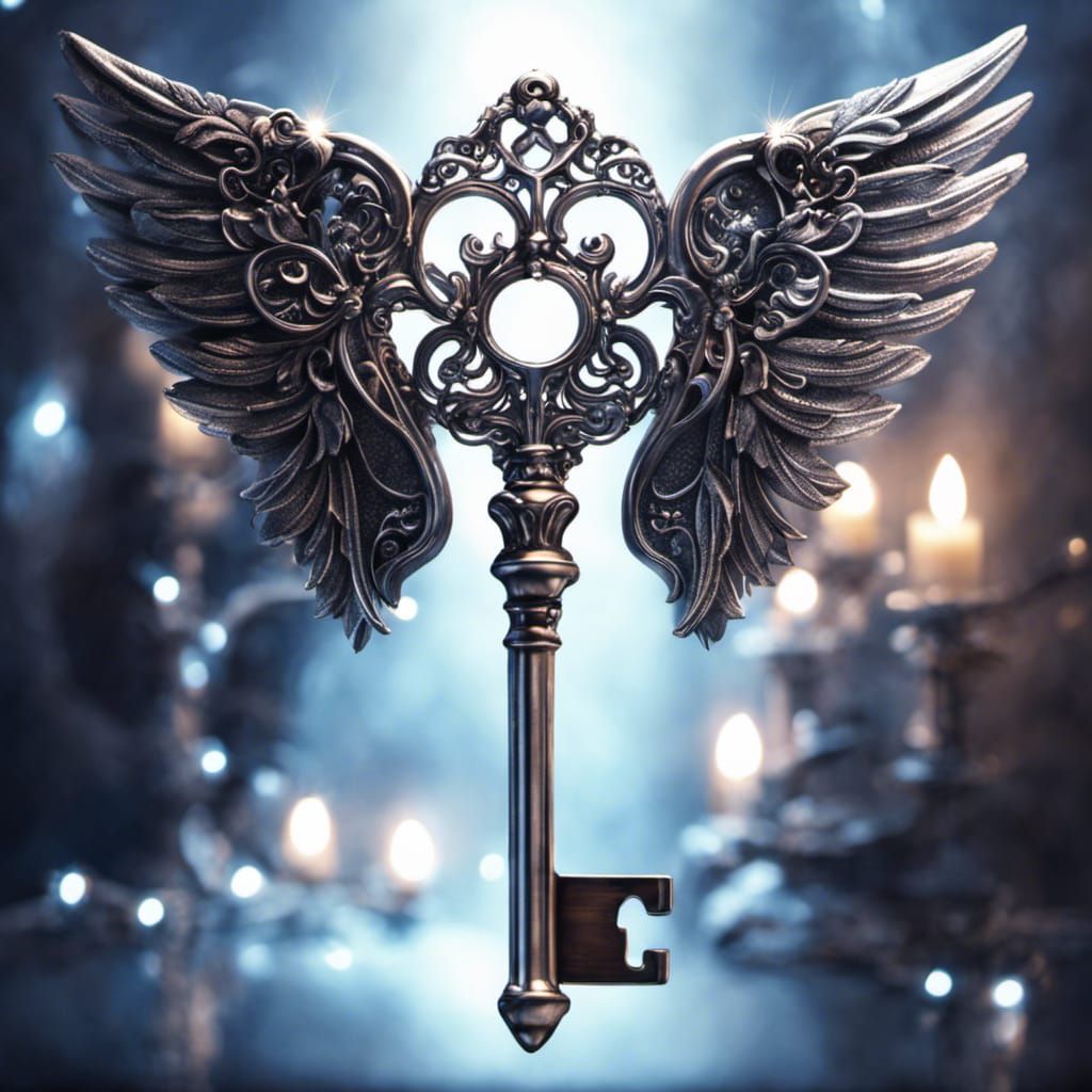 Winged Key to Silver City: Fantasy Art