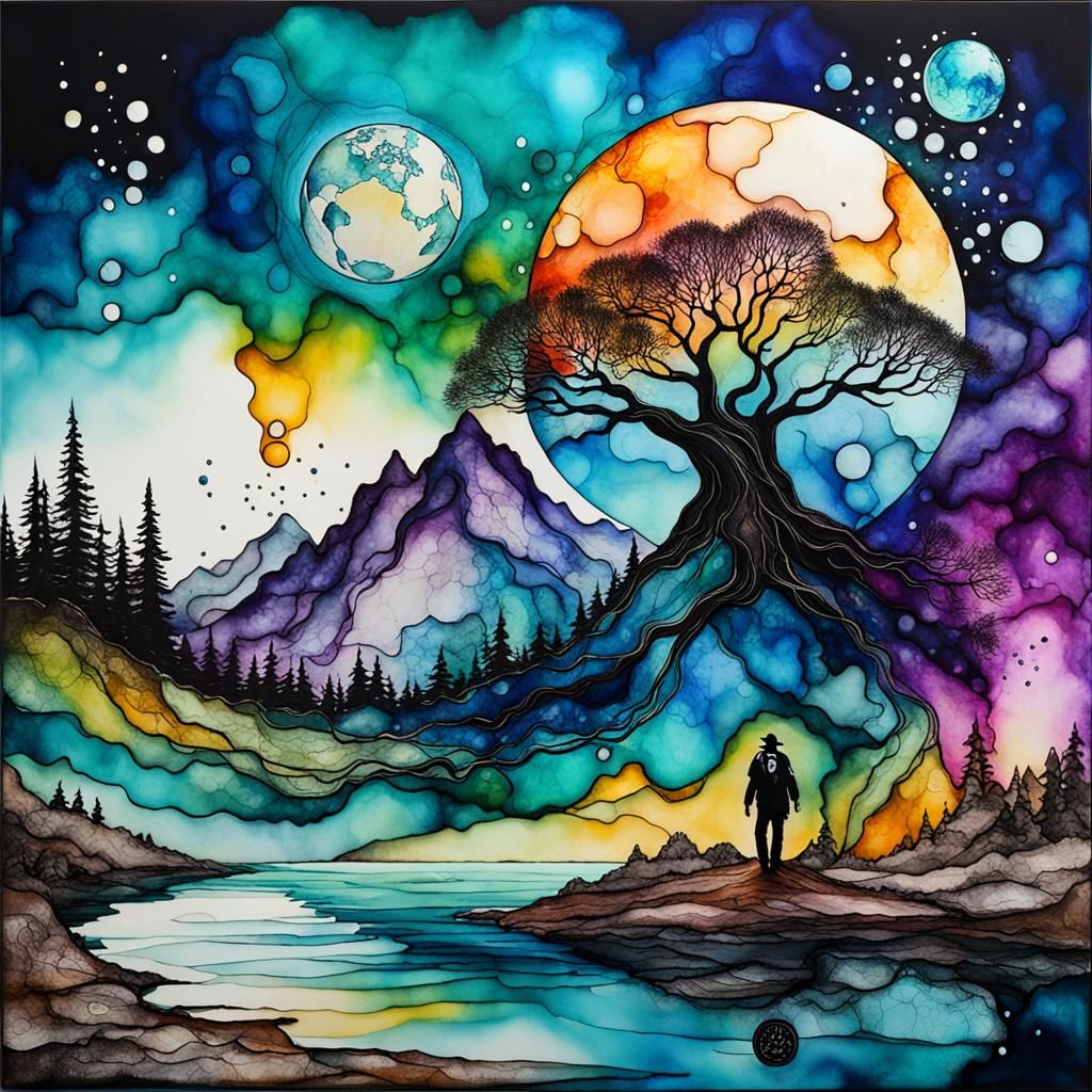 Abstract Alcohol Ink: A Daring Adventure