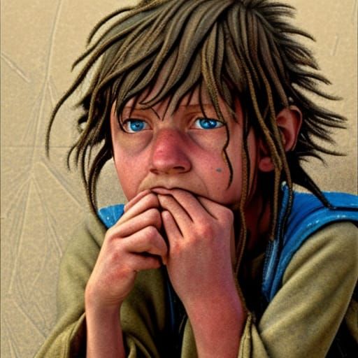 Homeless Princess Street Urchin in Concept Art Style