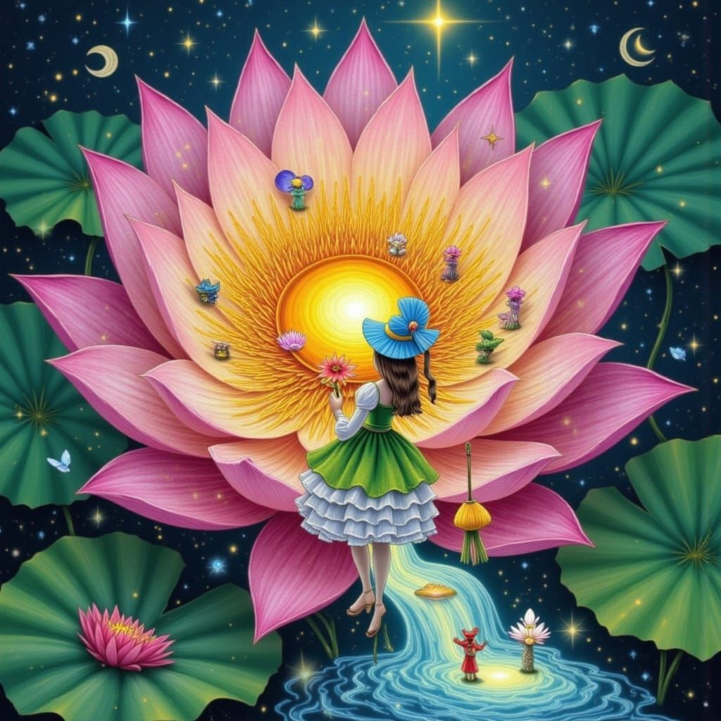 Magical Irish Fairy Village in Water Lily