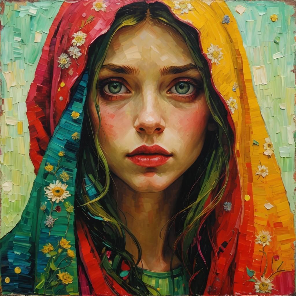 Blond Girl: Impressionistic Whimsical Portrait