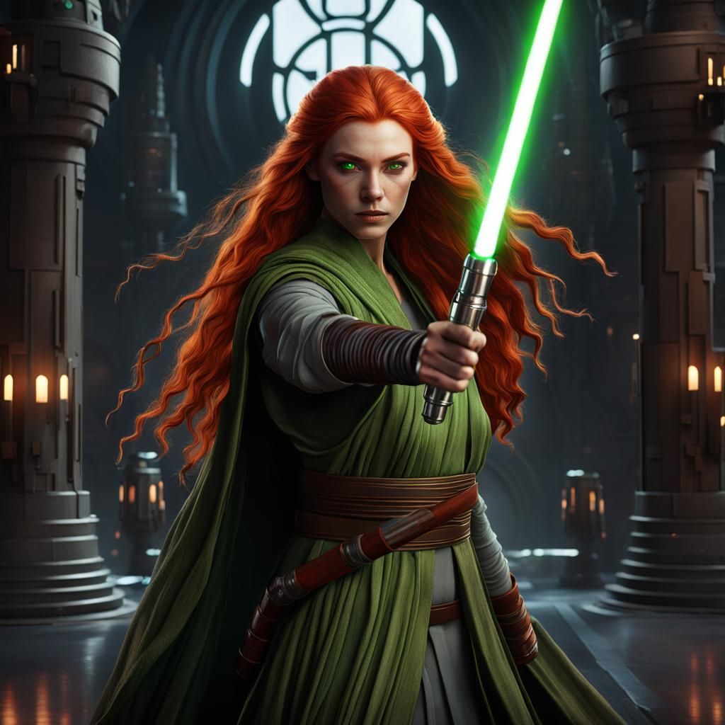 Jedi Queen Allana Solo: Detailed Matte Painting