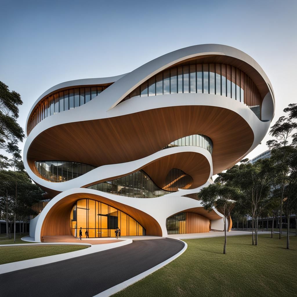 Futuristic School Architecture with Spherical Observatory