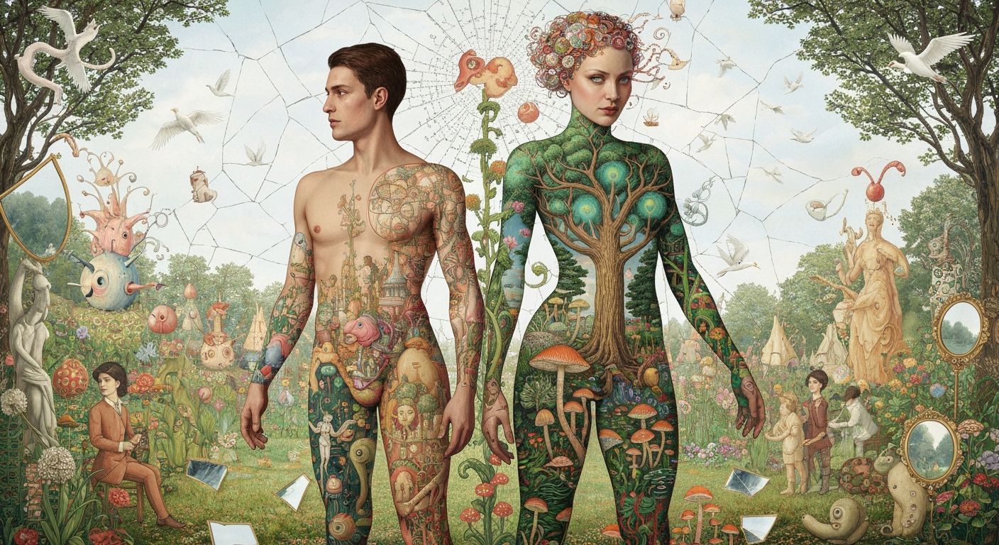 Surreal Garden Party in Fantasy Style