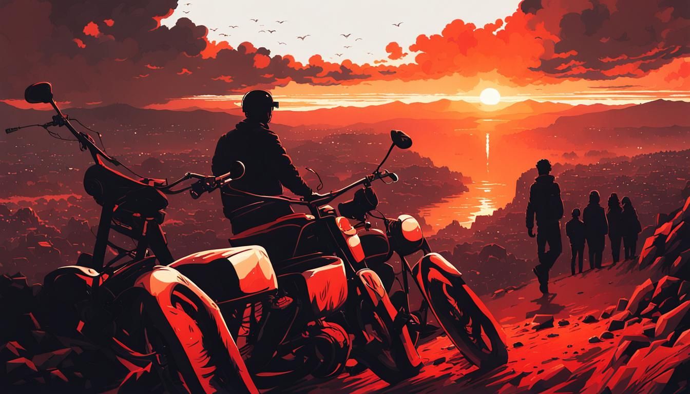 Dreamlike Landscape Painting with Atmospheric Perspective