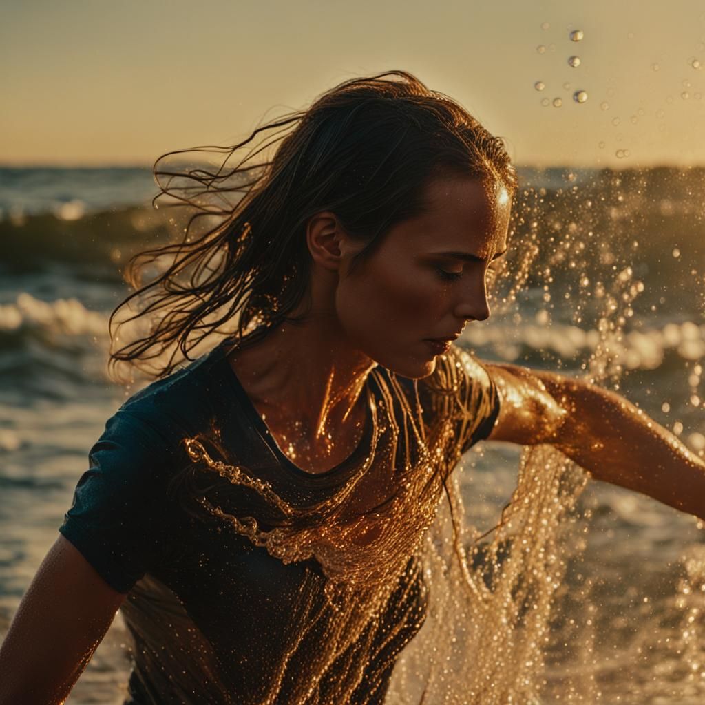 Golden Hour Wet T-Shirt Contest at the Beach