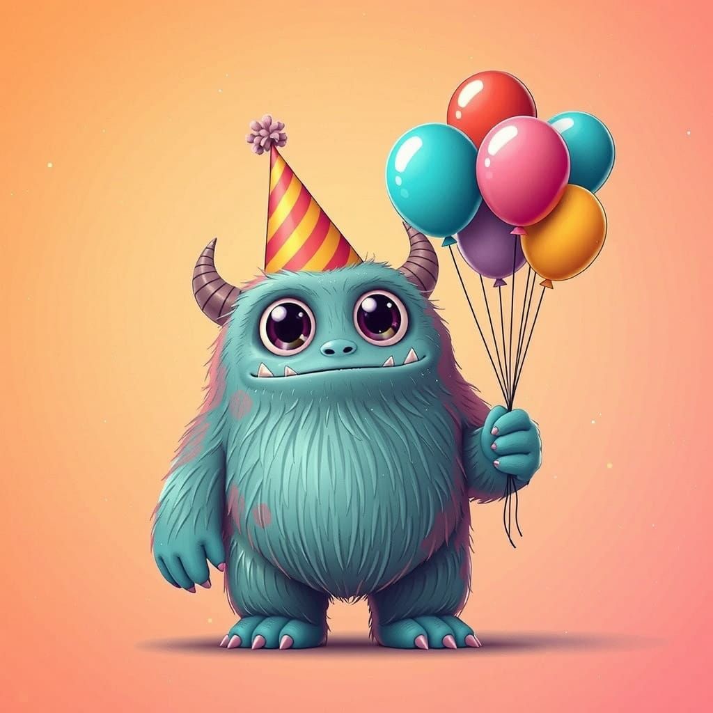 Adorable Monsters' Pastel Party in Pop Surrealist Style
