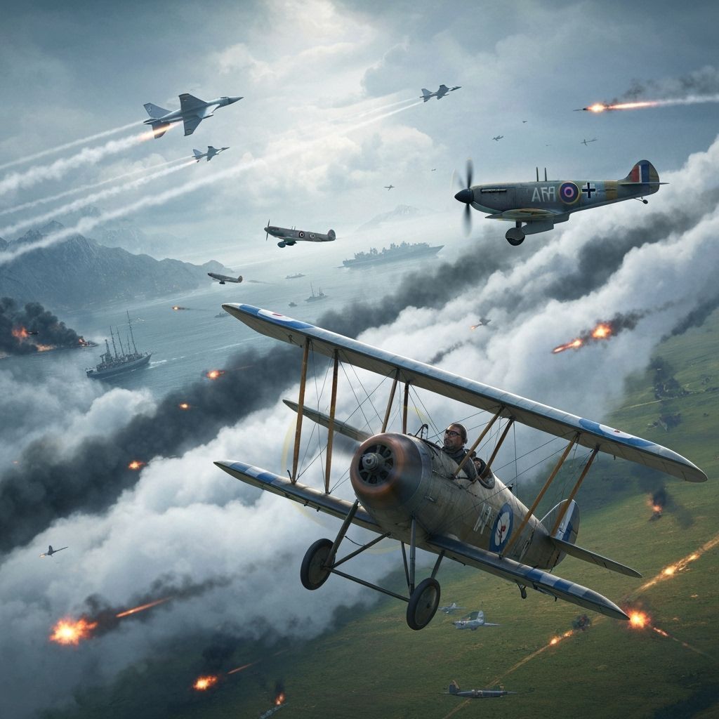 Cinematic Air Combat Evolution: Biplanes to Supersonic Jets