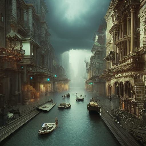 Dramatic True Color Digital Matte Painting
