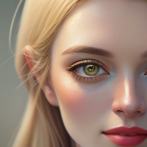 Charming Girl Portrait in Oil Painting Style