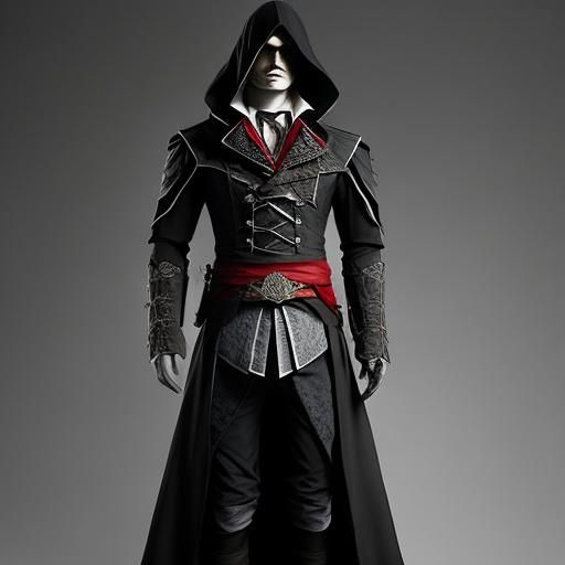Gothic-Victorian Assassin Outfit Design
