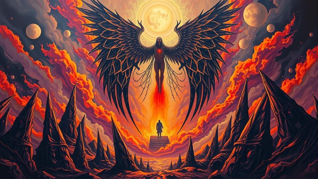 Surreal Dystopian Heaven in Abstract Expressionism