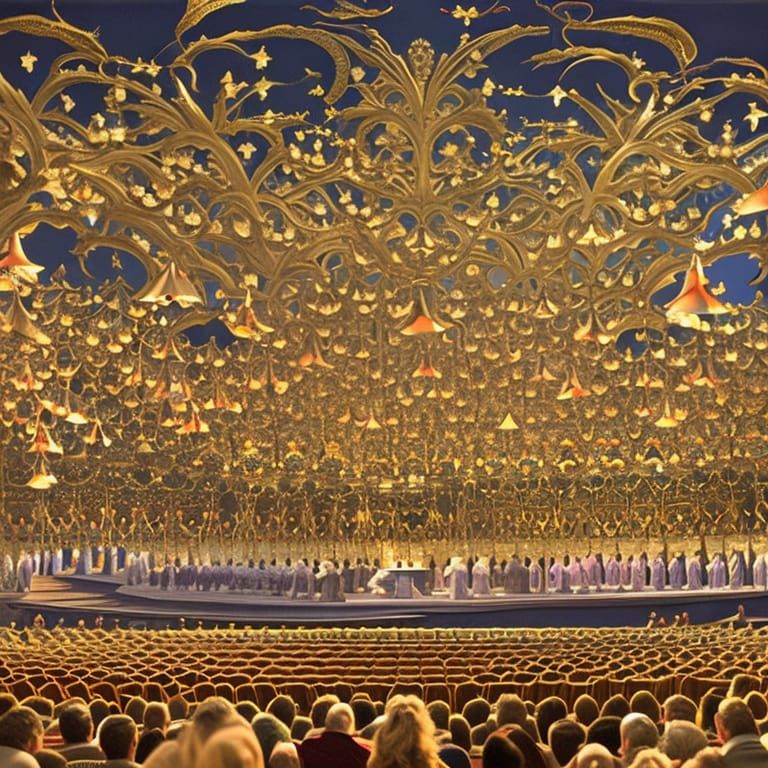 Hyperdetailed Pantomime Matte Painting with Erupting Energy