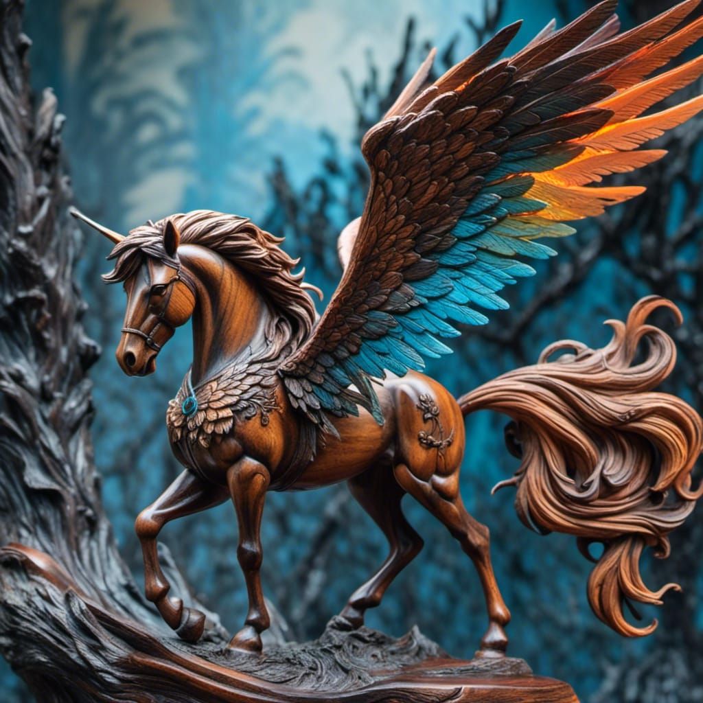 Pegasus Soaring Through Misty Dreamscape