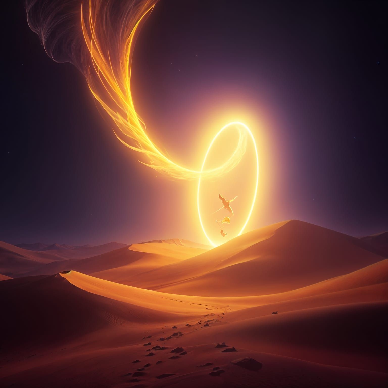 Luminous Infinity Portal in Cyberpunk Style