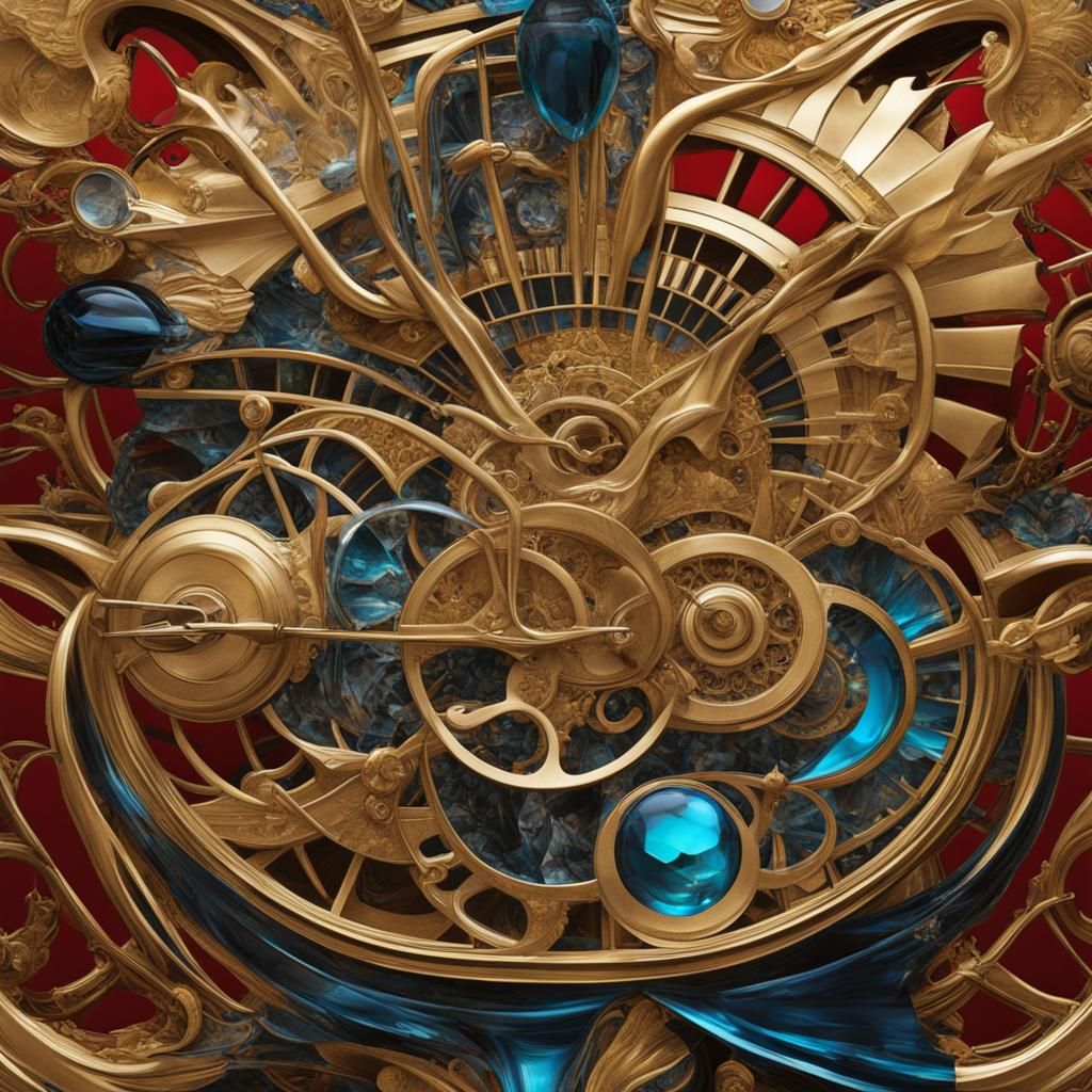 Caravan Park: Art Deco Steampunk Digital Art