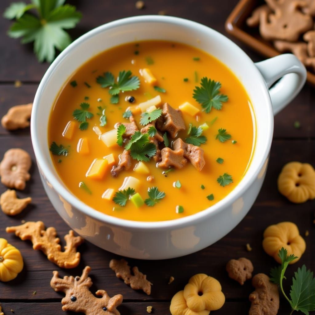 Colorful Aphrodisiac Soup and Animal Crackers
